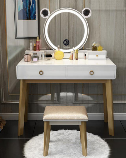 CHARMAID | Vanity Set with Lighted Mirror and Wireless Speaker - Giantexus