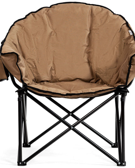 Giantex Portable Camping Chair, Lawn Chair, Outdoor Folding Chair with Cup Holder, Soft Seat