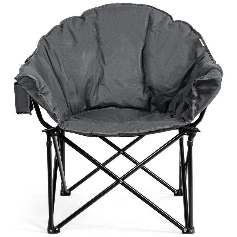 Giantex Portable Camping Chair, Lawn Chair, Outdoor Folding Chair with Cup Holder, Soft Seat