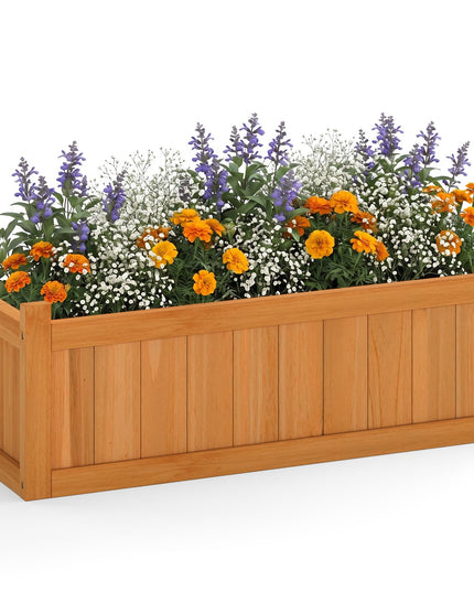 GIANTEX 27.5" Wooden Planter Box Folding Raised Garden Bed