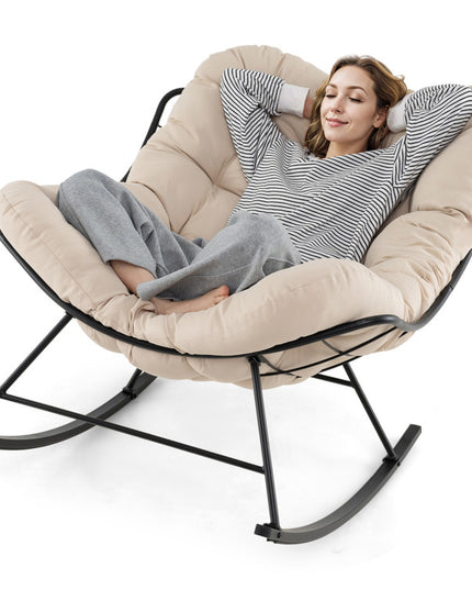 Giantex Indoor Oversized Egg Papasan Chair with Padded Cushion 450 lbs Capacity