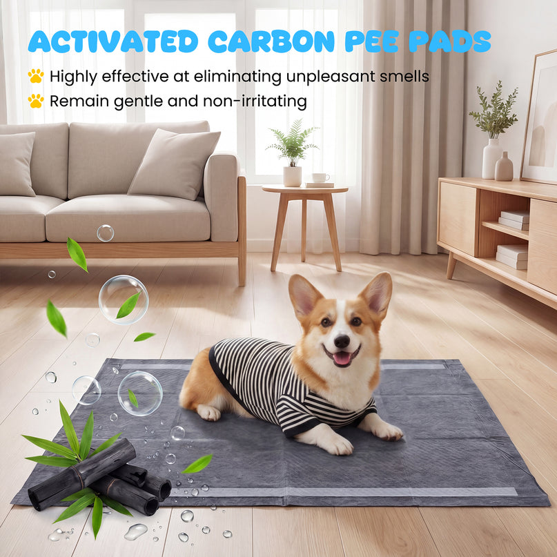 Giantex 150-Pack 36" x 24" Charcoal Dog Pee Pads for Medium & Large Dogs