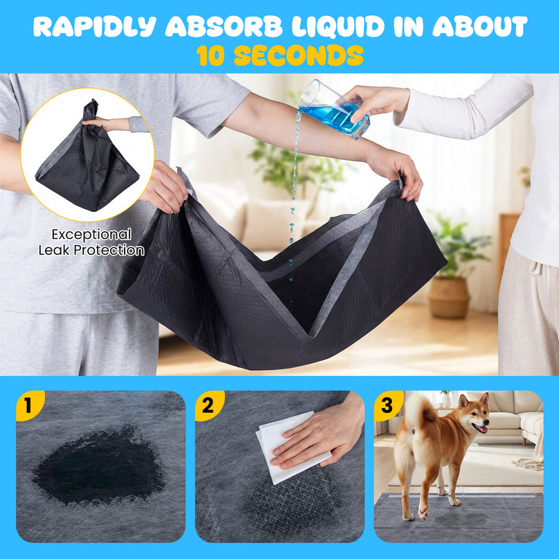 Giantex 150-Pack 36" x 24" Charcoal Dog Pee Pads for Medium & Large Dogs