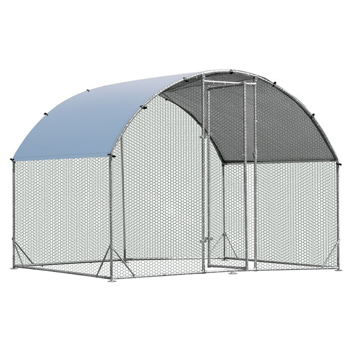 Giantex Large Metal Chicken Coop, Dome Shaped Poultry Cage Hen Run House Rabbits Habitat for Backyard Farm Outdoor