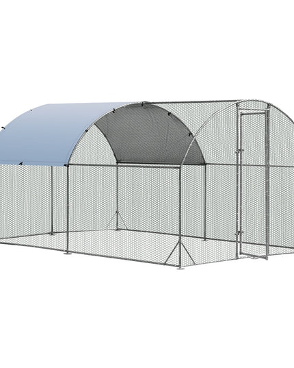 Giantex Large Metal Chicken Coop, Dome Shaped Poultry Cage Hen Run House Rabbits Habitat for Backyard Farm Outdoor
