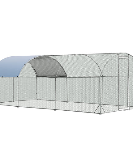 Giantex Large Metal Chicken Coop, Dome Shaped Poultry Cage Hen Run House Rabbits Habitat for Backyard Farm Outdoor