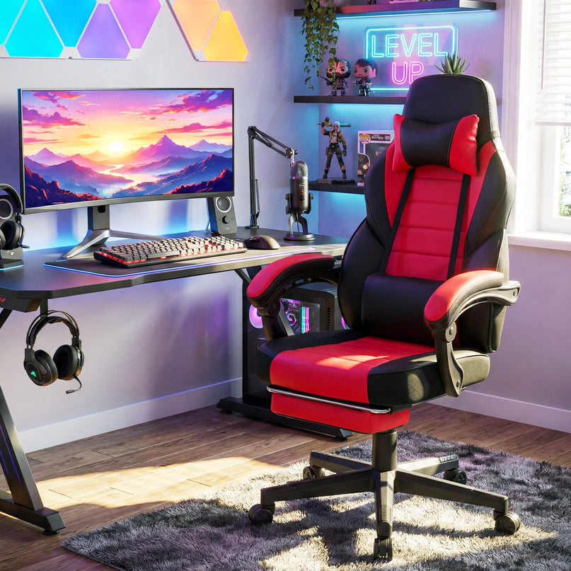 Giantex Height Adjustable 360° Swivel Gaming Chair for Home Office