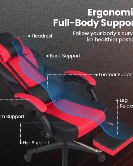 Giantex Height Adjustable 360° Swivel Gaming Chair for Home Office