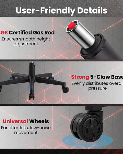 Giantex Height Adjustable 360° Swivel Gaming Chair for Home Office