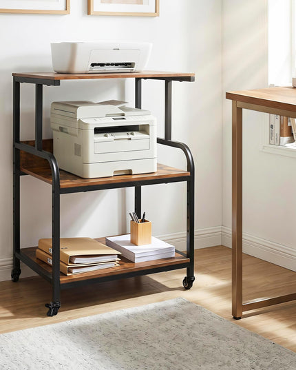 Giantex Rolling Printer Stand with Adjustable Storage Shelf