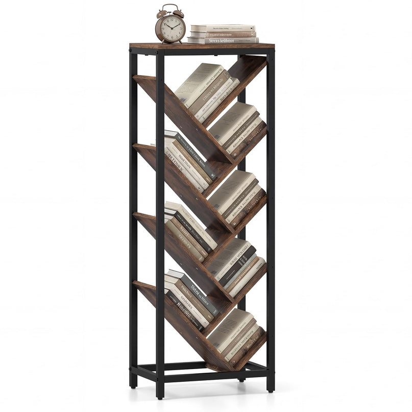 Giantex Tree Bookshelf 9-Tier Floor Standing Bookshelf for Books/CDs