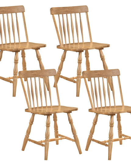 Giantex Windsor Dining Chairs Set of 2/4 with Turned Legs Curved Spindle Back & Contoured Sat
