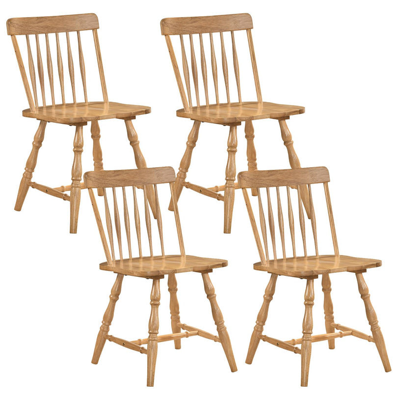 Giantex Windsor Dining Chairs Set of 2/4 with Turned Legs Curved Spindle Back & Contoured Sat