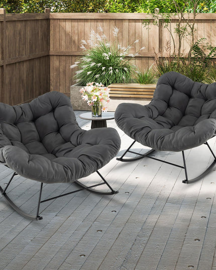 Giantex Indoor Oversized Egg Papasan Chair with Padded Cushion 450 lbs Capacity