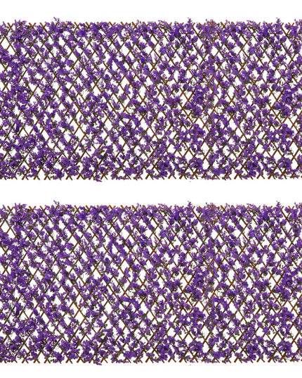 Brise-vue extensible Giantex - Panneau de clôture décoratif en fausses feuilles d'eucalyptus violet pour balcon (1/2 paquet)