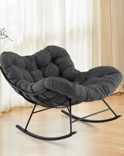 Giantex Indoor Oversized Egg Papasan Chair with Padded Cushion 450 lbs Capacity