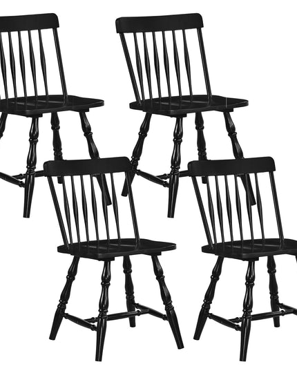 Giantex Windsor Dining Chairs Set of 2/4 with Turned Legs Curved Spindle Back & Contoured Sat