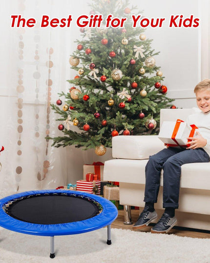 Mini Fitness Trampoline for Adults and Kids, 38 Inch Rebounder Trampoline - Giantexus
