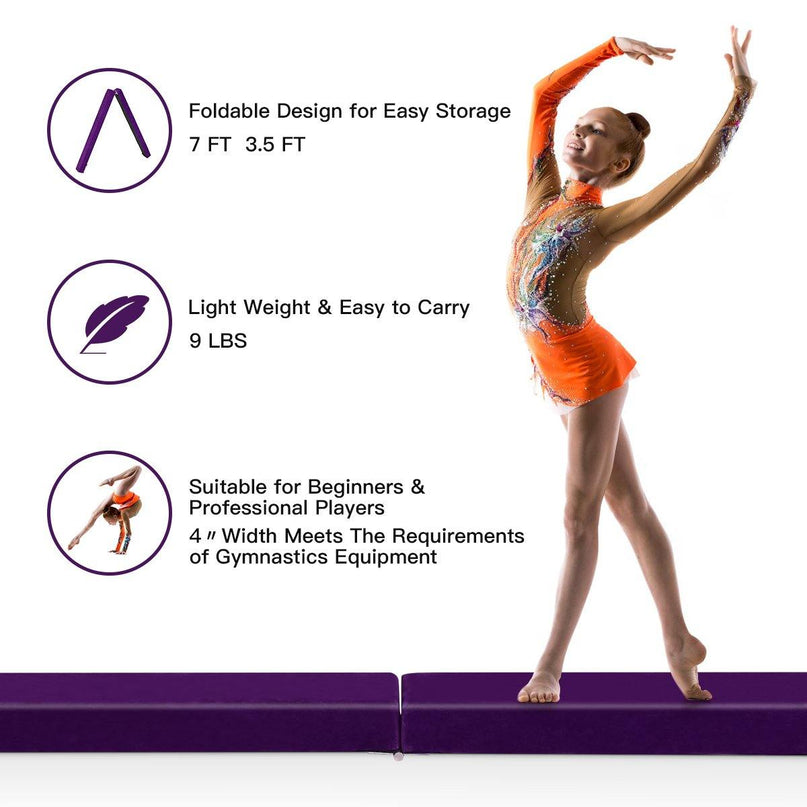 Giantex 7FT Folding Floor Balance Beam for Girls - Giantexus
