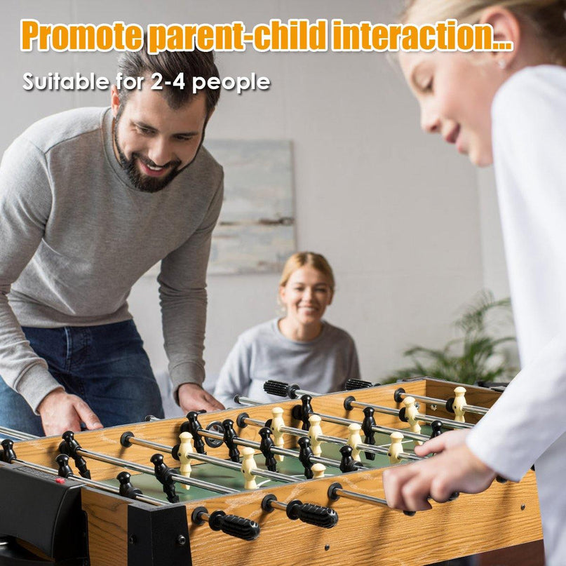 Giantex Foosball Table, Wooden Soccer Table Game w/ Footballs, Suit for 4 Players (48 inch) - Giantexus