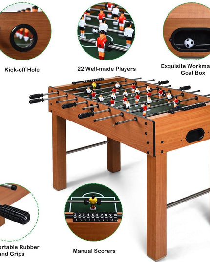Giantex 48" Foosball Table, 8 Rods, 2 Balls and Score Keepers - Giantexus