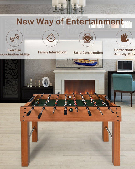 Giantex 48" Foosball Table, 8 Rods, 2 Balls and Score Keepers - Giantexus