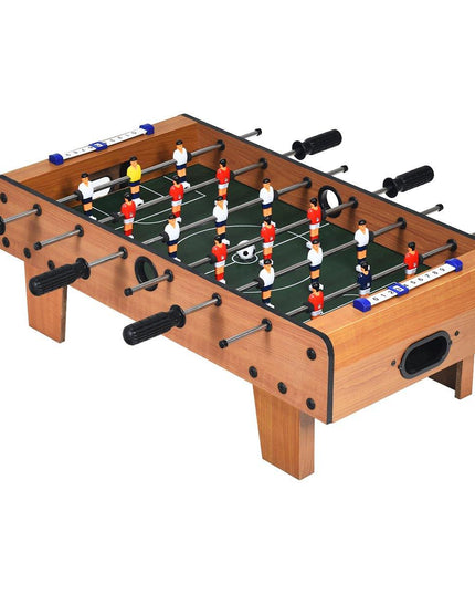 Giantex Foosball Table, 27in Mini Football Table Game w/ 2 Footballs, Score Keepers (Natural) - Giantexus
