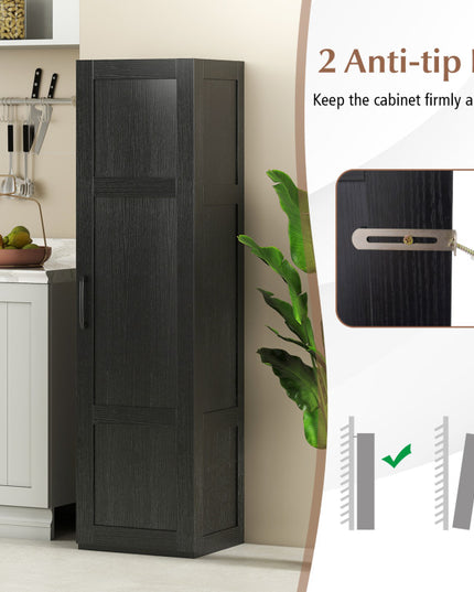 Giantex Armoire de Rangement Haute pour Salon Cuisine Salle de Bain Buanderie