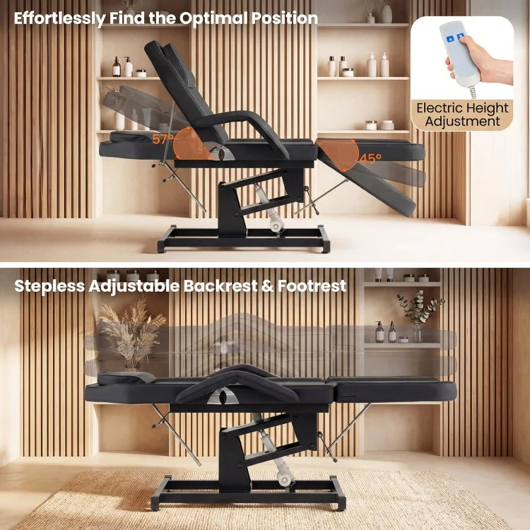 Giantex Electric Facial Bed for Esthetician w/Hydraulic Stool