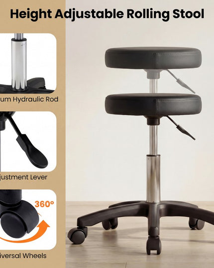 Giantex Lit de Soin Visage Électrique pour Esthéticienne avec Tabouret Hydraulique