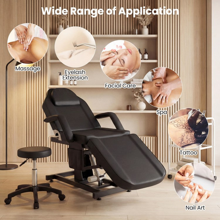 Giantex Electric Facial Bed for Esthetician w/Hydraulic Stool