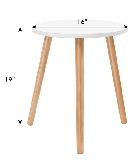 Giantex Velvet Accent Chair with End Table Set