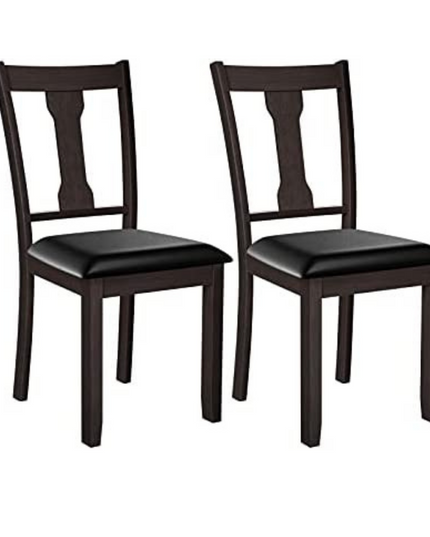 Giantex PVC Leather Modern Wood Dining Side Chair