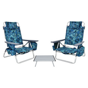 Navy / 2-Pack Chair with Table