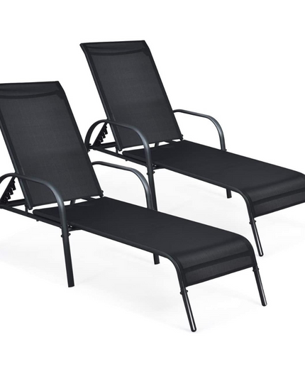 Giantex Adjustable Patio Chaise Lounge, Outdoor Folding Lounge Recliner Chairs