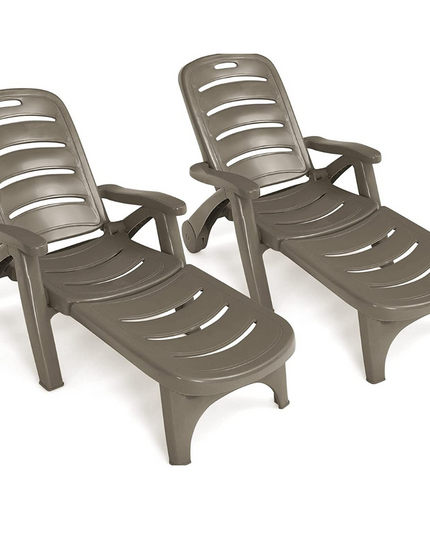 Giantex Patio Chaise Lounge Recliner on Wheels