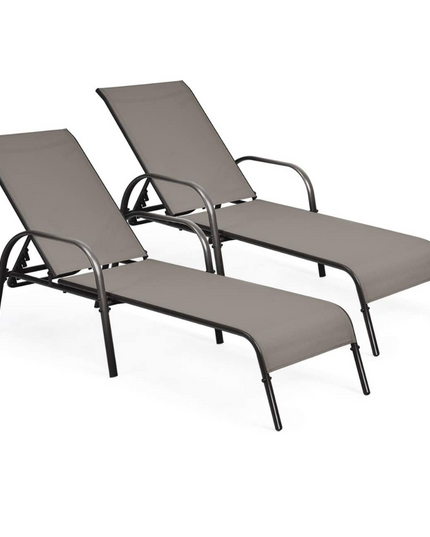 Giantex Adjustable Patio Chaise Lounge, Outdoor Folding Lounge Recliner Chairs