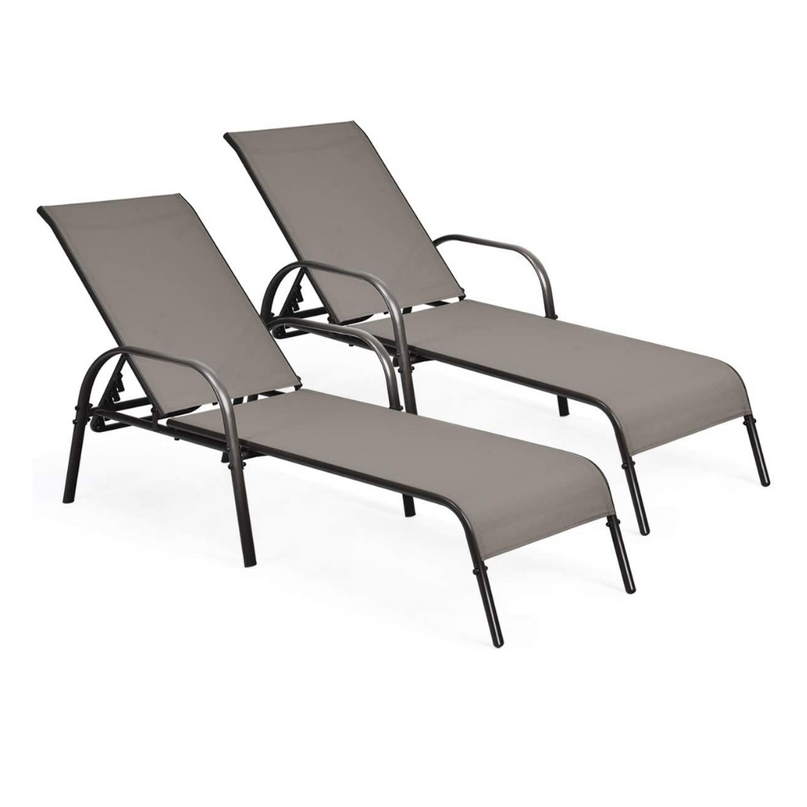 Giantex Adjustable Patio Chaise Lounge, Outdoor Folding Lounge Recliner Chairs