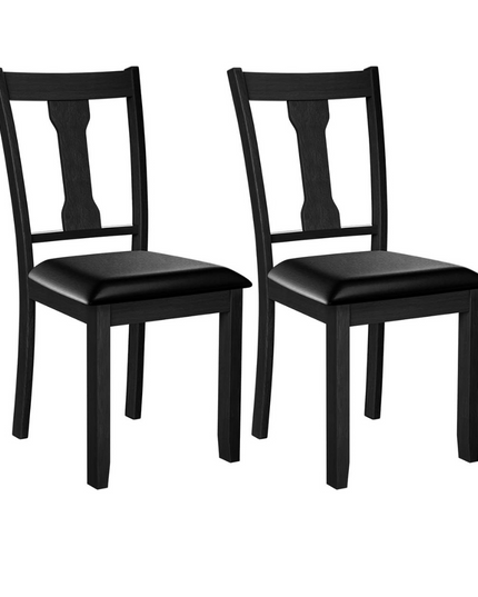 Giantex PVC Leather Modern Wood Dining Side Chair