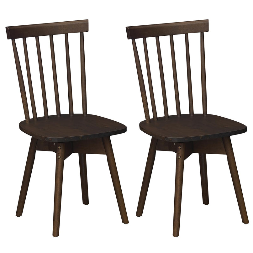 Giantex Windsor Dining Chairs Set of 2/4 with Swivel Seat & Spindle Back