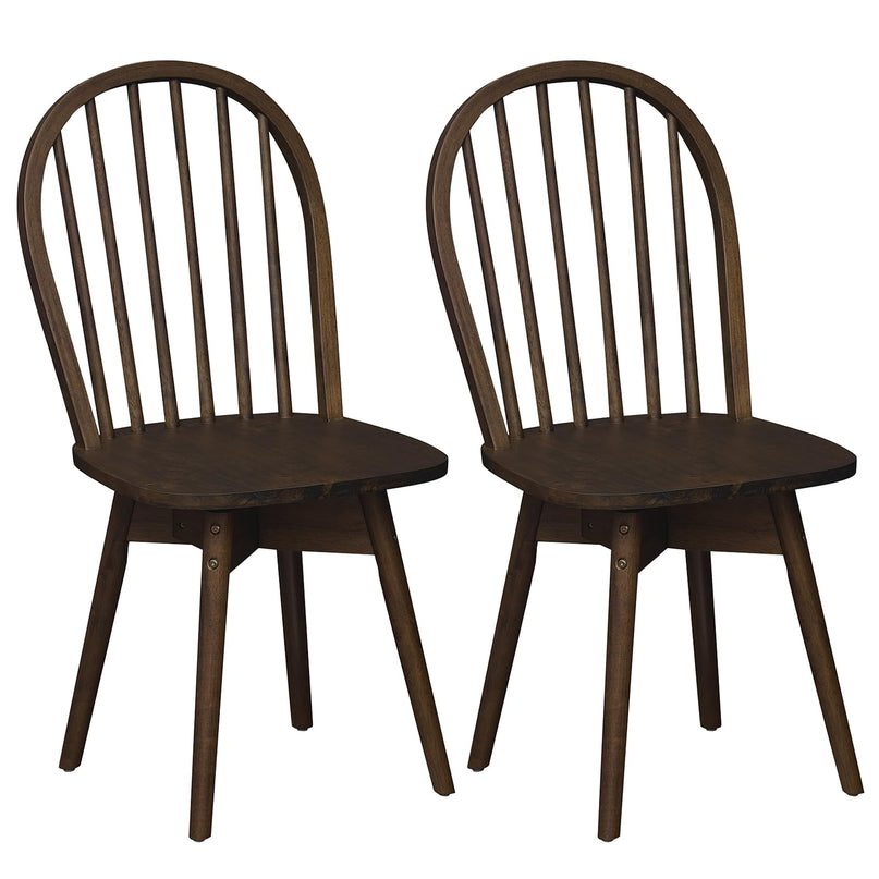 Giantex Windsor Dining Chairs Farmhouse Swivel Kitchen Chairs with Spindle Back Set of 2/4