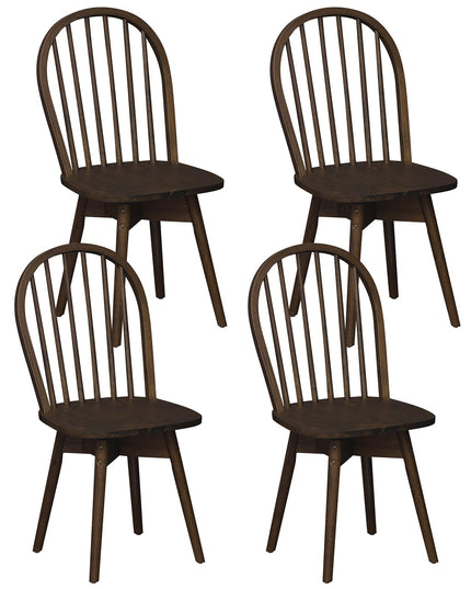 Giantex Windsor Dining Chairs Farmhouse Swivel Kitchen Chairs with Spindle Back Set of 2/4