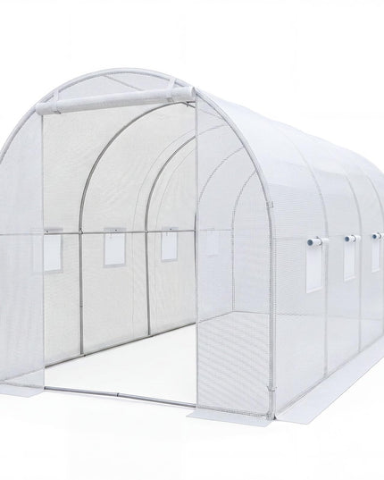 Giantex 15 x 7 x 7 ft Walk-in Tunnel Greenhouse with Galvanized Steel Frame