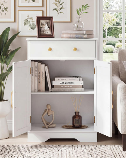 Giantex Freestanding Bathroom Storage Cabinet with 2 Doors & Drawer