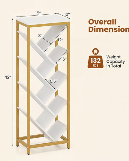 Giantex Tree Bookshelf 9-Tier Floor Standing Bookshelf for Books/CDs