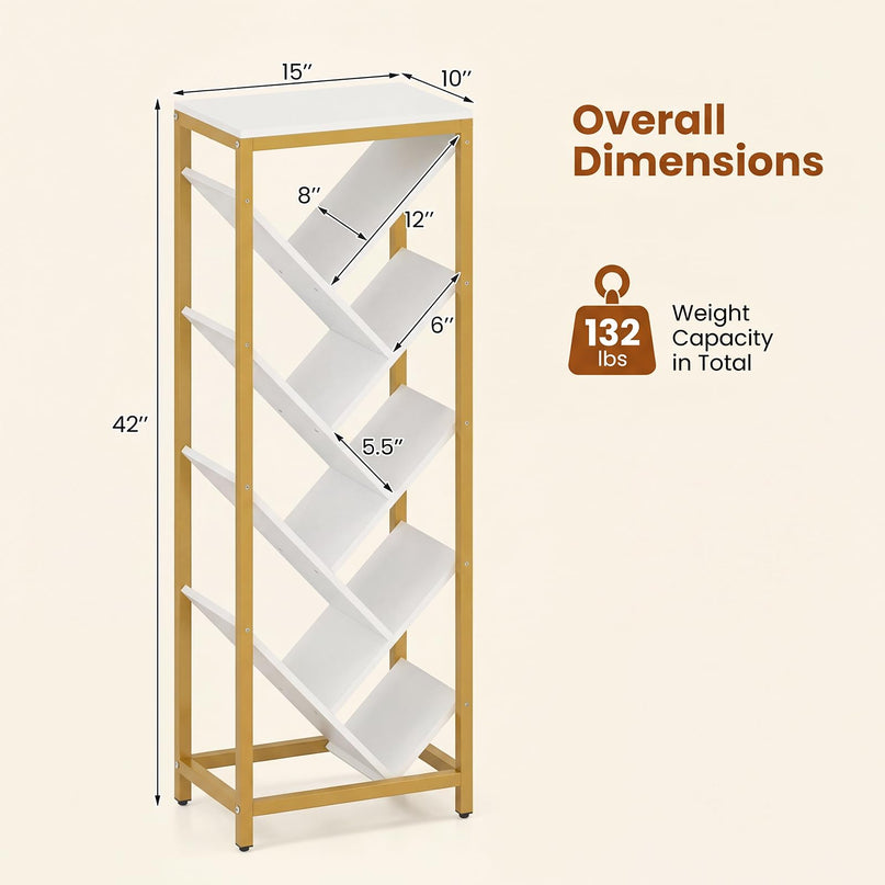 Giantex Tree Bookshelf 9-Tier Floor Standing Bookshelf for Books/CDs