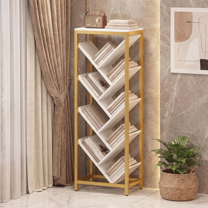 Giantex Tree Bookshelf 9-Tier Floor Standing Bookshelf for Books/CDs