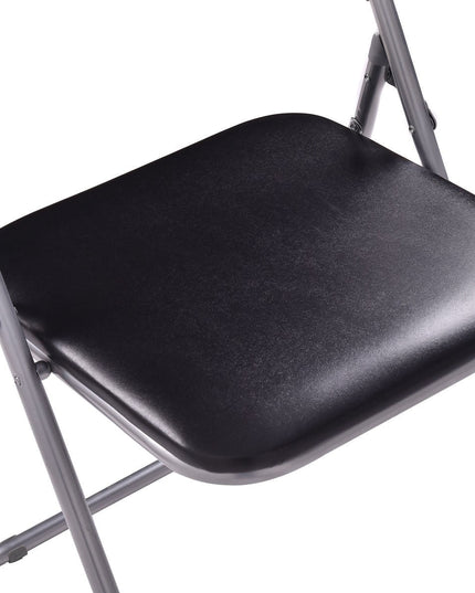 6 PCS Folding Chairs Set with Padded Seats and Carrying Handle - Giantexus