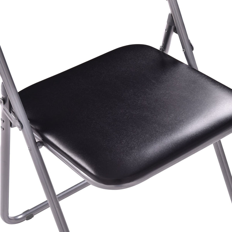 6 PCS Folding Chairs Set with Padded Seats and Carrying Handle - Giantexus