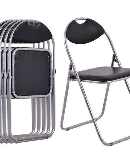 6 PCS Folding Chairs Set with Padded Seats and Carrying Handle - Giantexus